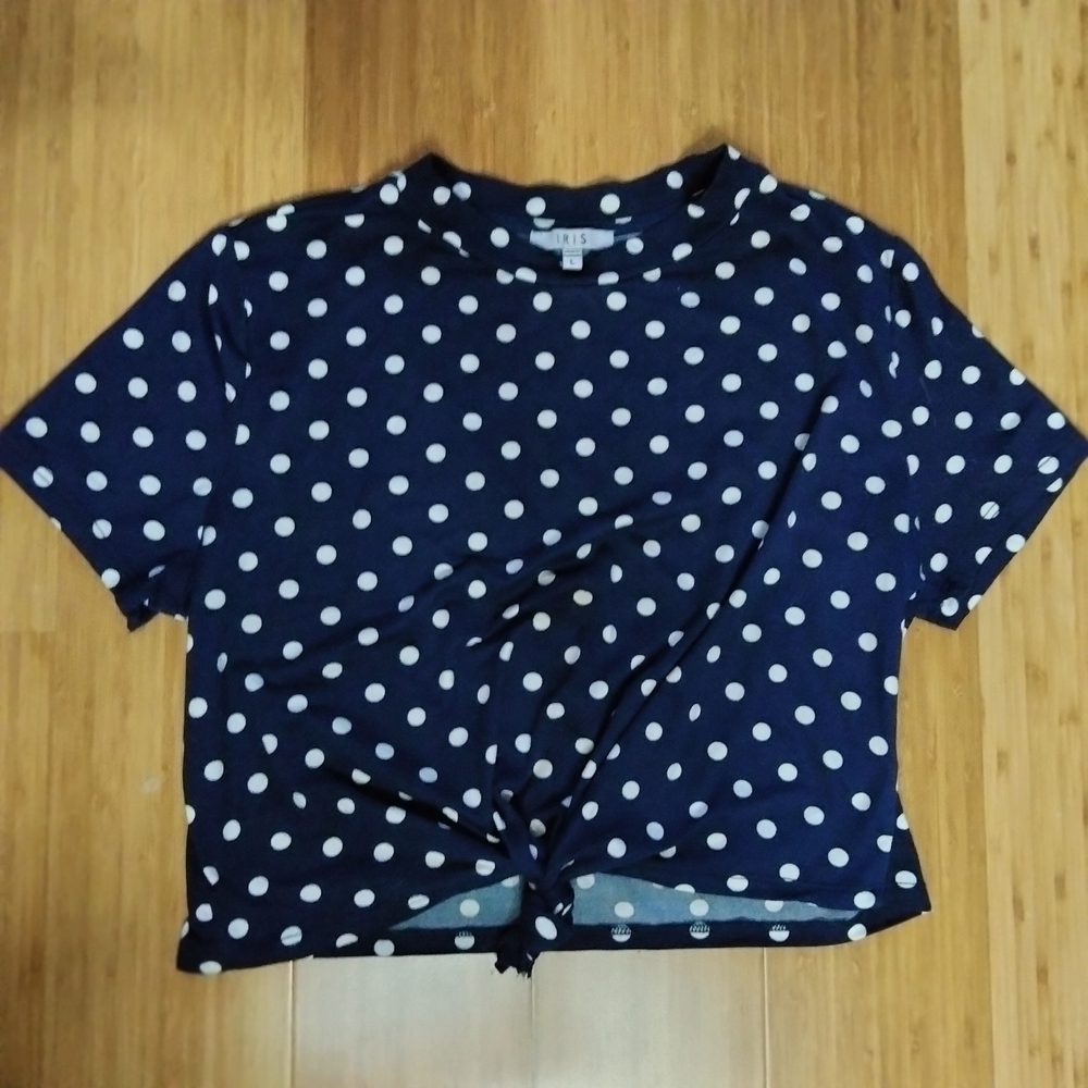 Iris Polka Dot Crop Top